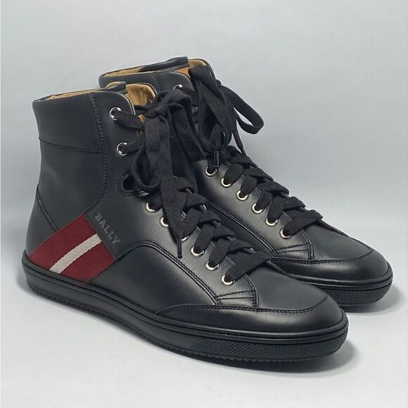 Bally Leather High-Top Sneakers size 7 - Picture 1 of 13